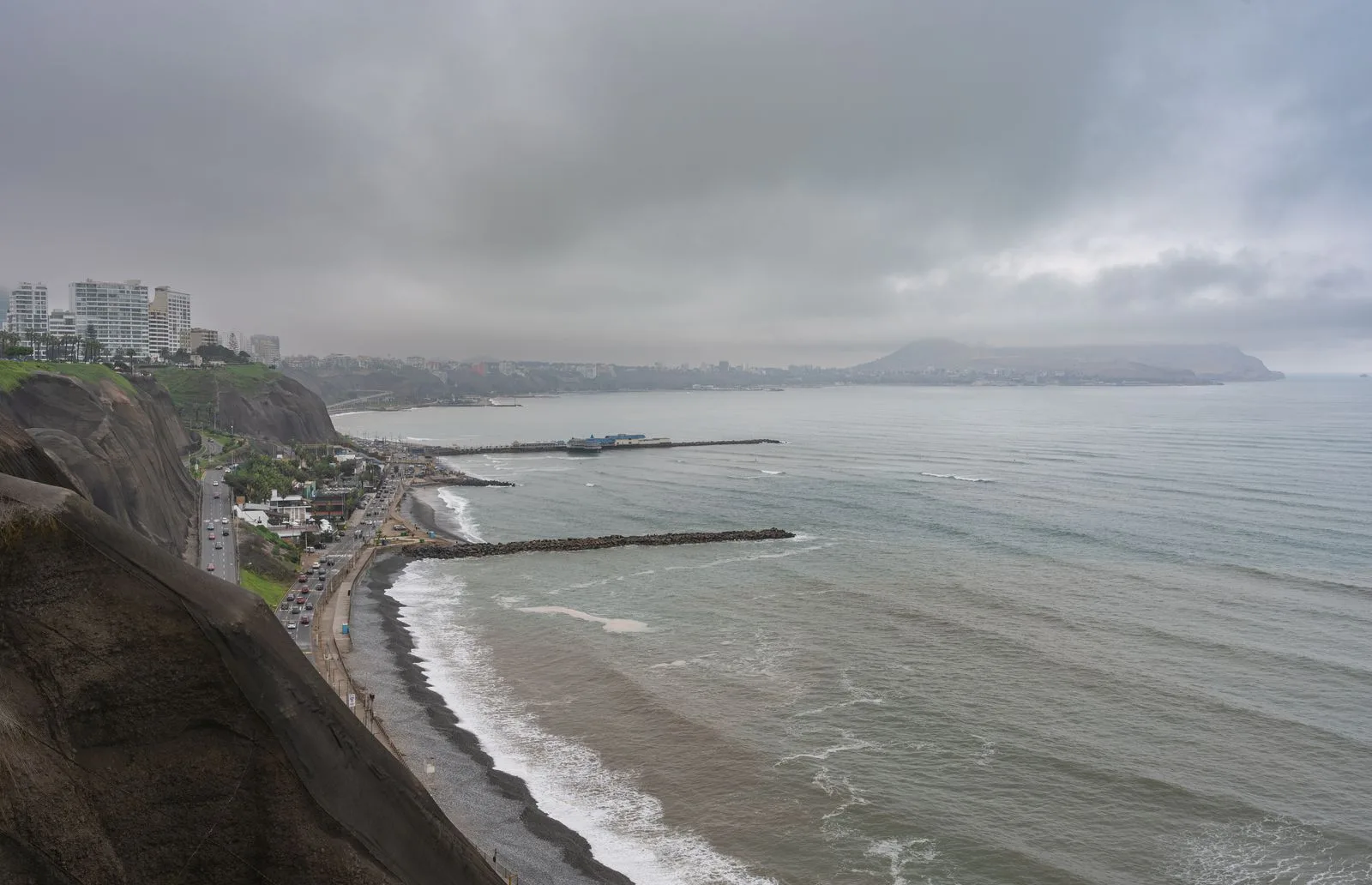Miraflores cliffs above the Pacific coast in Lima